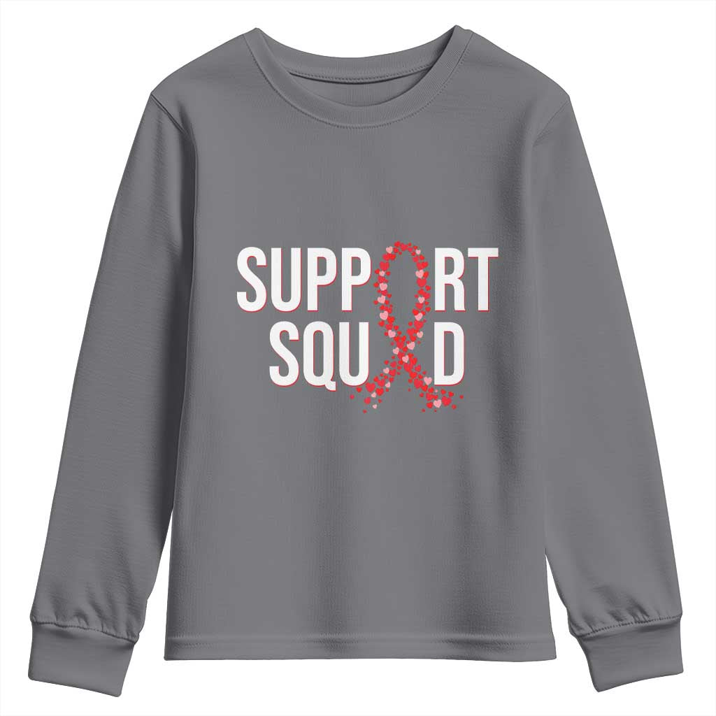 HIV AIDS Support Fighter Youth Sweatshirt Support Squad Gift