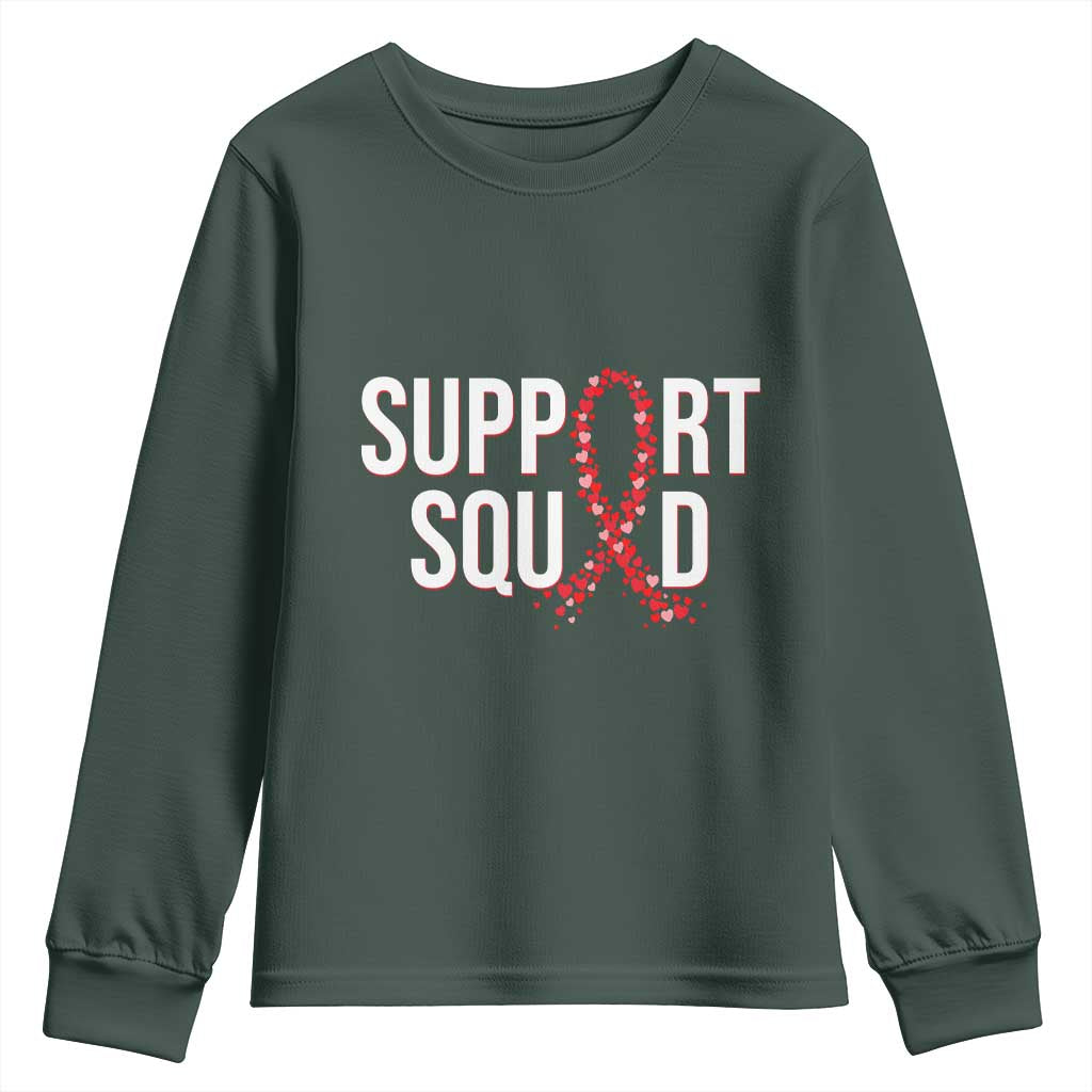 HIV AIDS Support Fighter Youth Sweatshirt Support Squad Gift