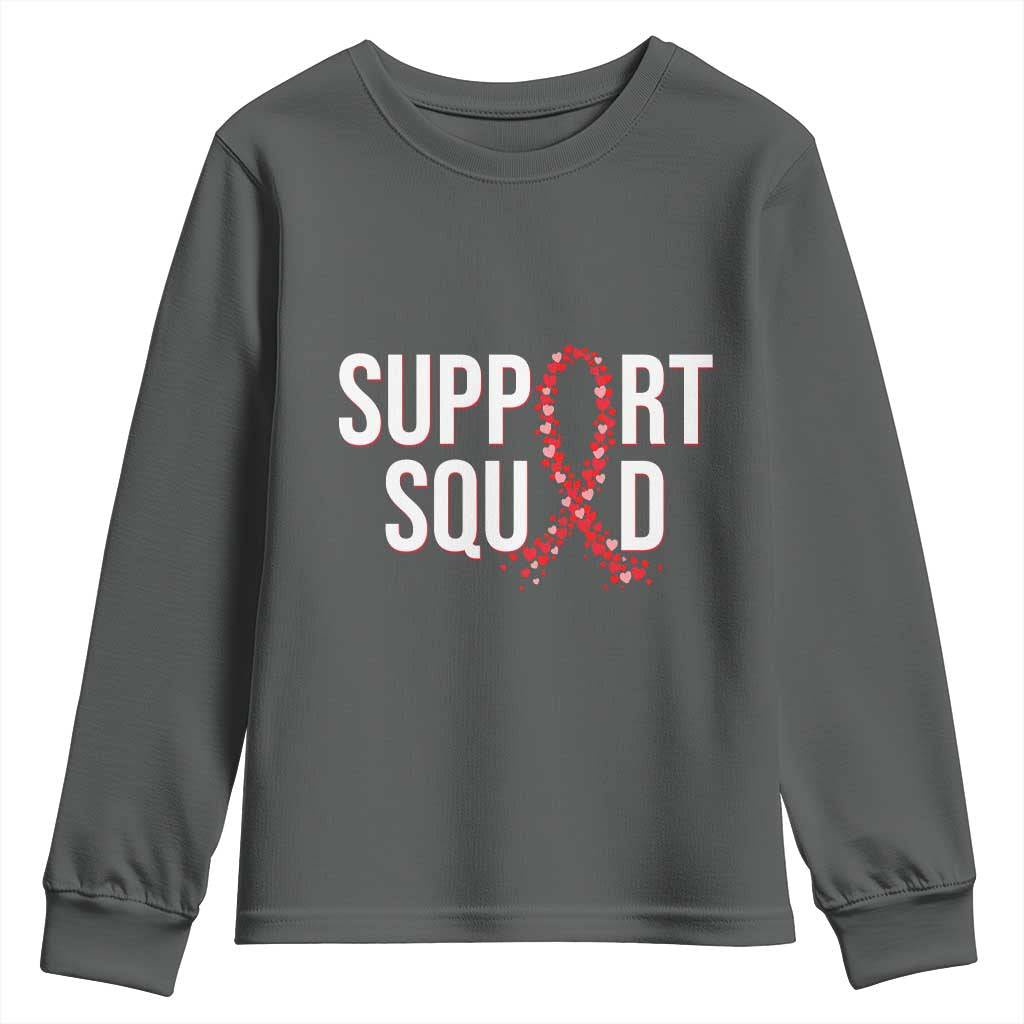 HIV AIDS Support Fighter Youth Sweatshirt Support Squad Gift