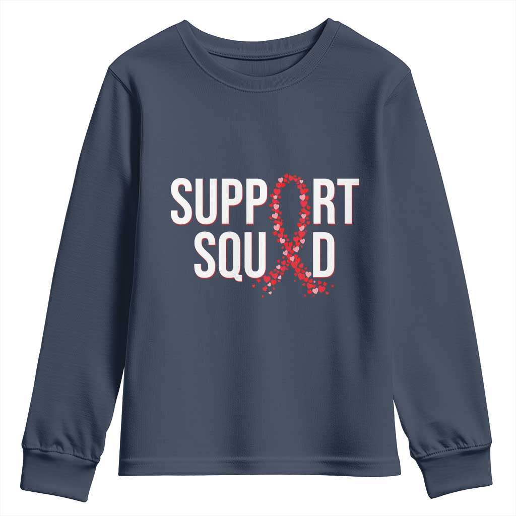 HIV AIDS Support Fighter Youth Sweatshirt Support Squad Gift