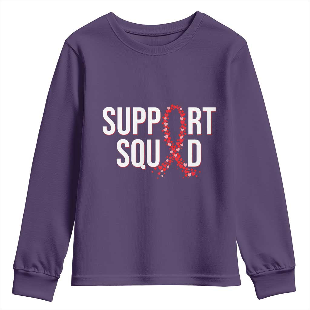 HIV AIDS Support Fighter Youth Sweatshirt Support Squad Gift