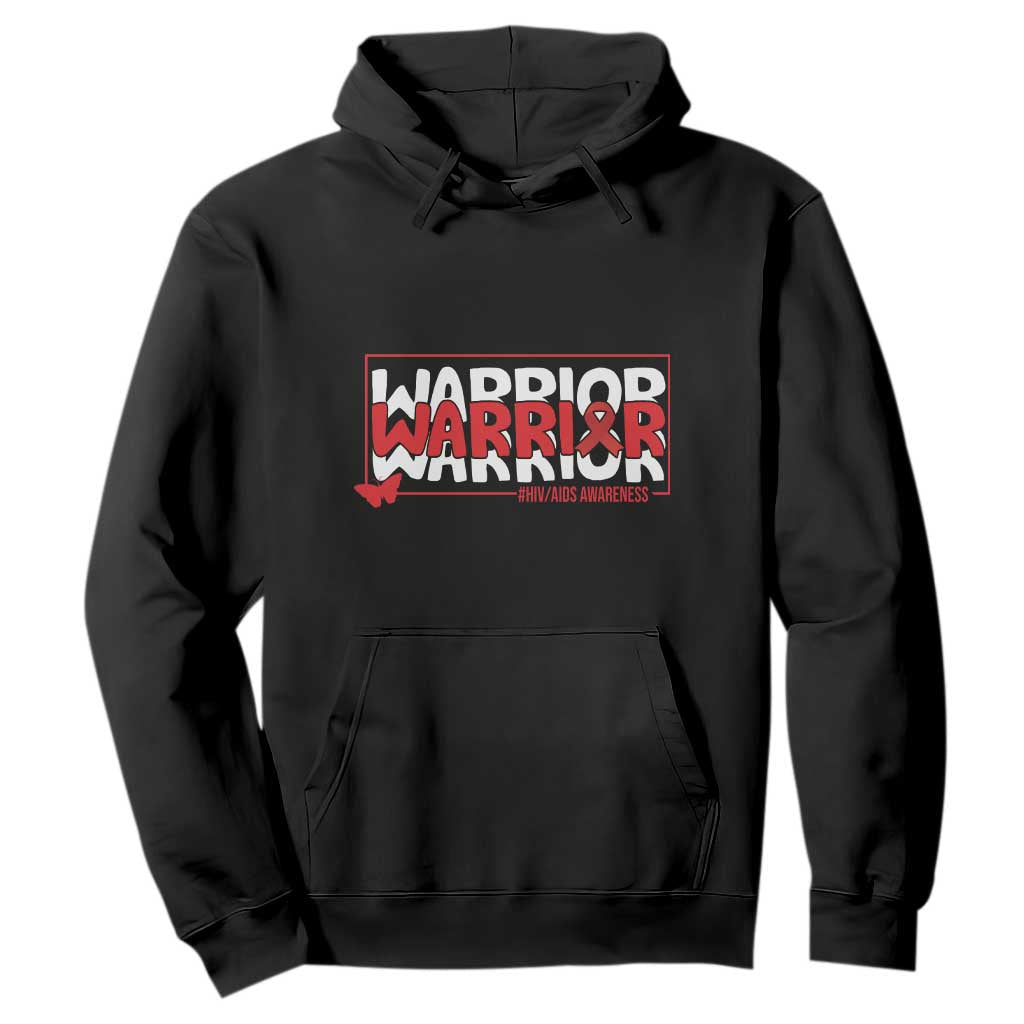 HIV Support Warrior Hoodie Red Ribbon Fighter Gift