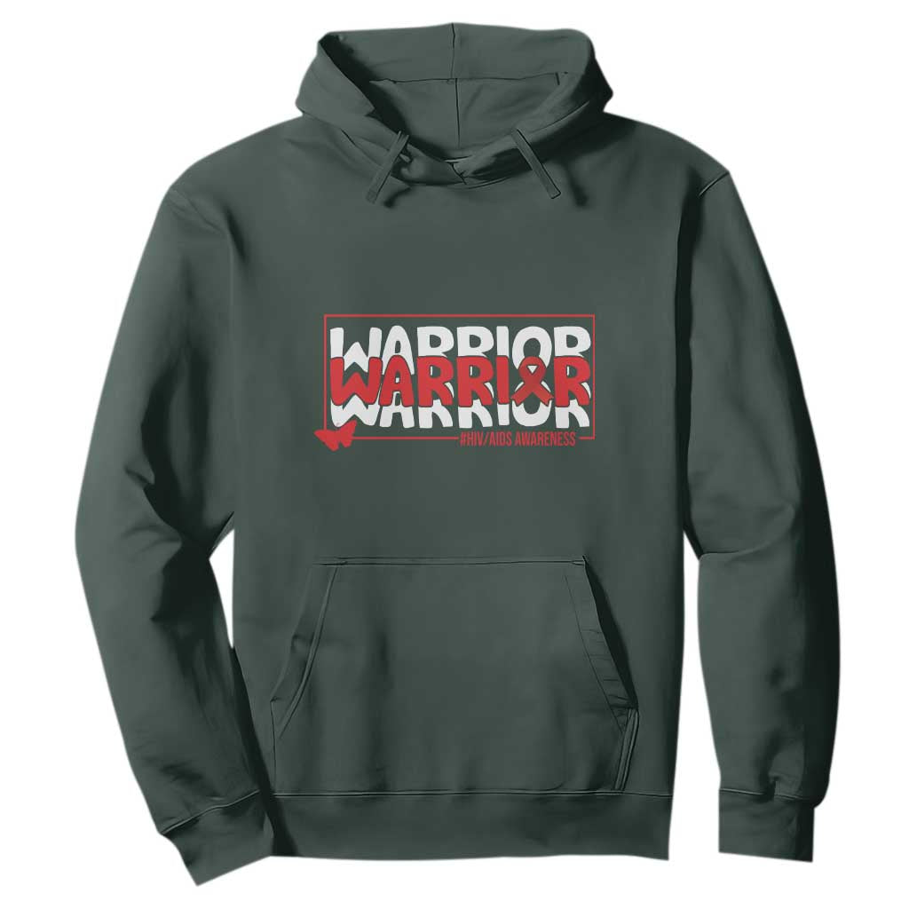 HIV Support Warrior Hoodie Red Ribbon Fighter Gift