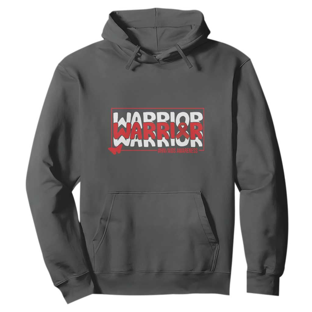 HIV Support Warrior Hoodie Red Ribbon Fighter Gift