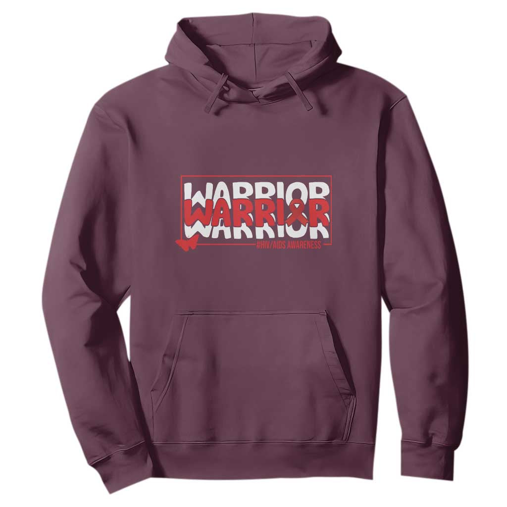 HIV Support Warrior Hoodie Red Ribbon Fighter Gift