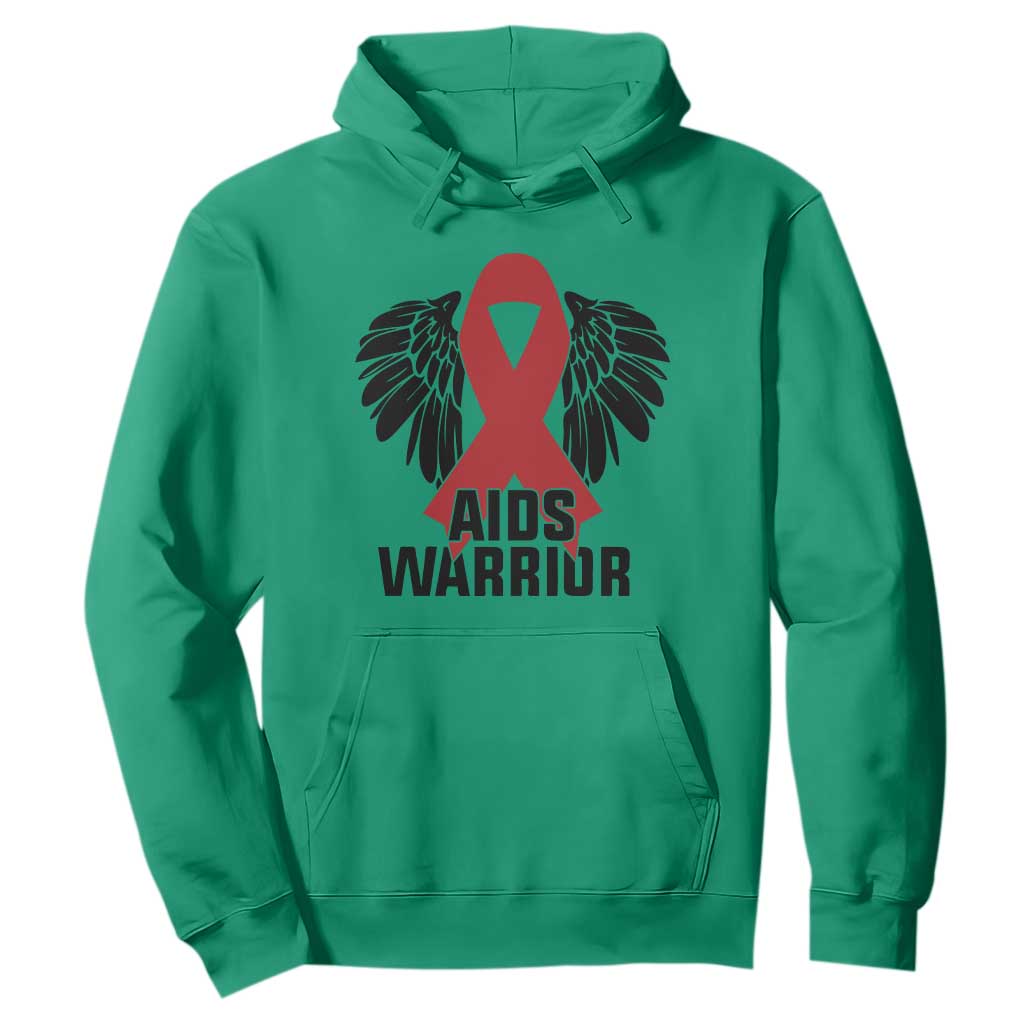 Aids Warrior Hoodie Red Ribbon HIV Support Gift