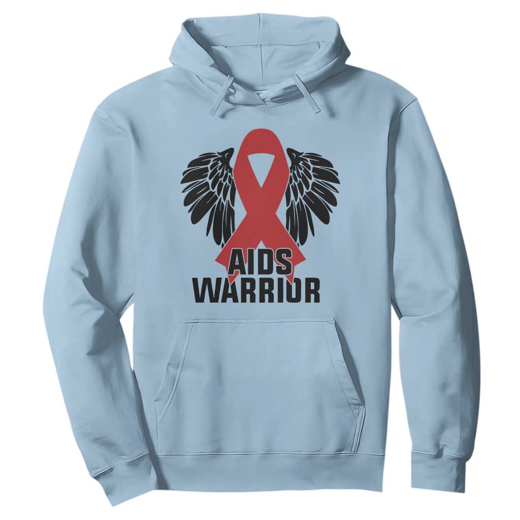Aids Warrior Hoodie Red Ribbon HIV Support Gift