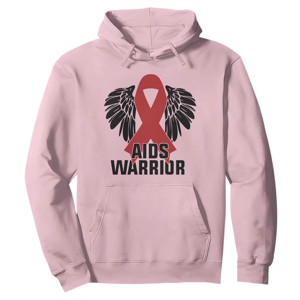 Aids Warrior Hoodie Red Ribbon HIV Support Gift