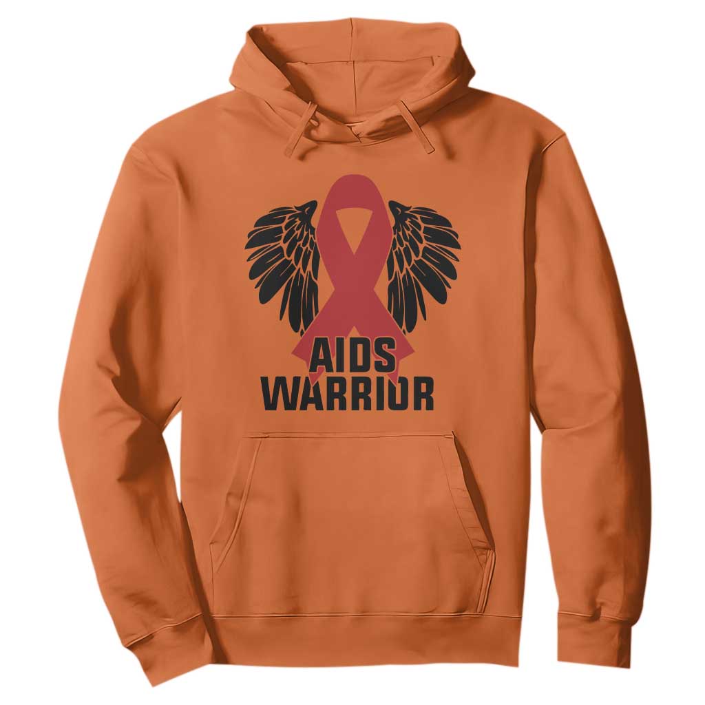 Aids Warrior Hoodie Red Ribbon HIV Support Gift