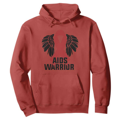 Aids Warrior Hoodie Red Ribbon HIV Support Gift