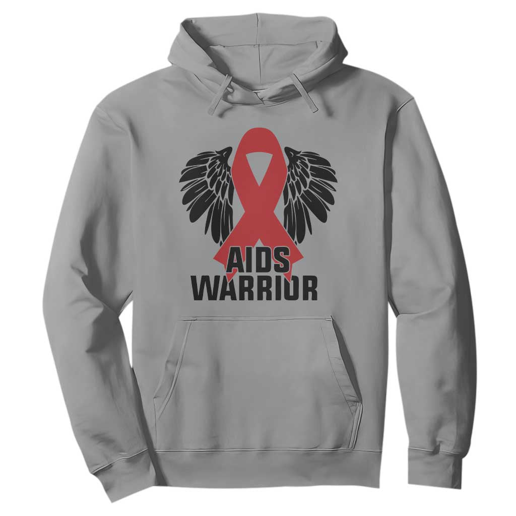 Aids Warrior Hoodie Red Ribbon HIV Support Gift