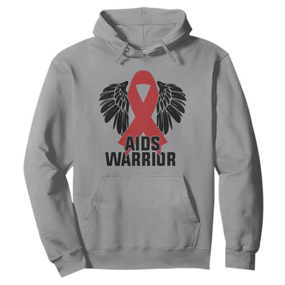 Aids Warrior Hoodie Red Ribbon HIV Support Gift