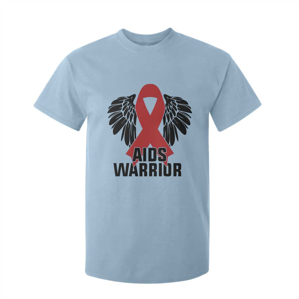 Aids Warrior T Shirt For Kid Red Ribbon HIV Support Gift