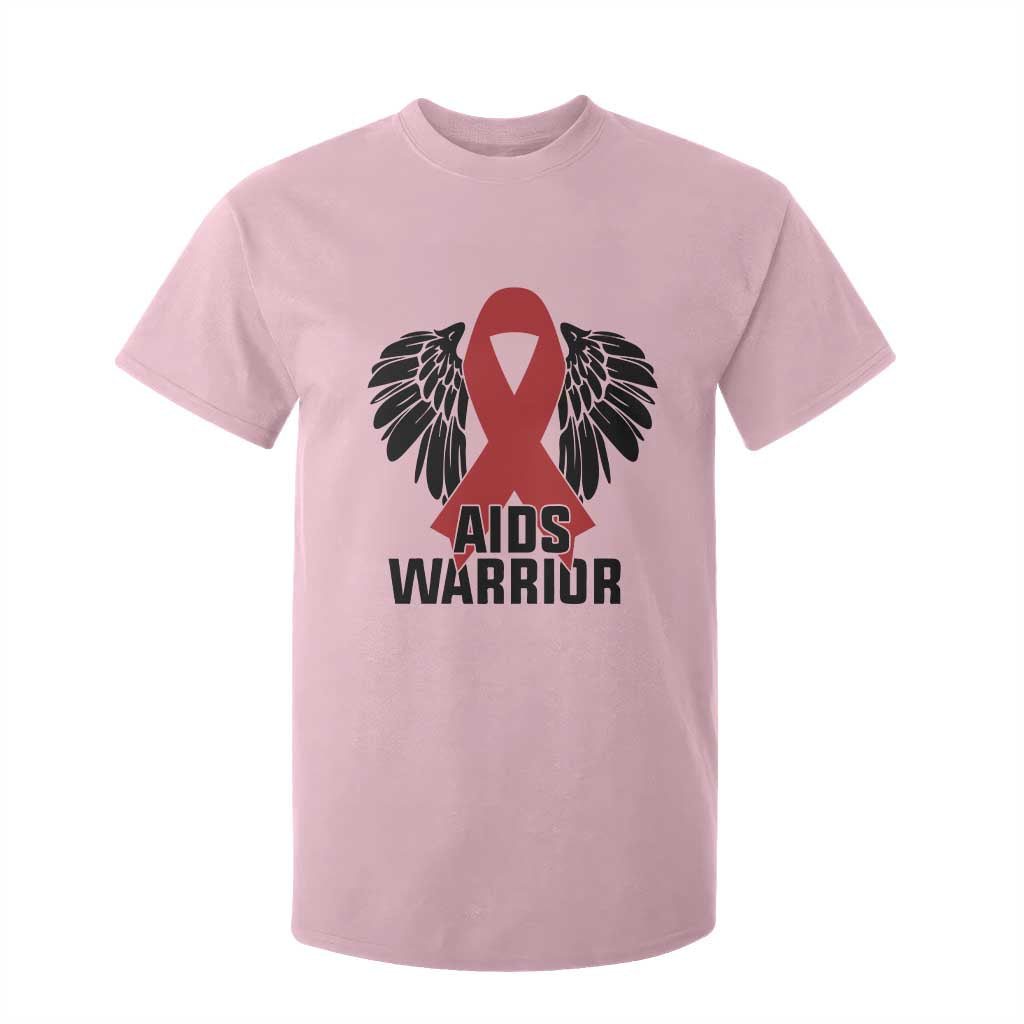 Aids Warrior T Shirt For Kid Red Ribbon HIV Support Gift