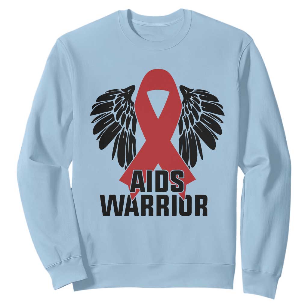 Aids Warrior Sweatshirt Red Ribbon HIV Support Gift