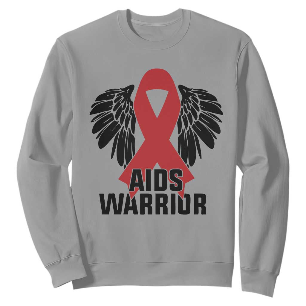 Aids Warrior Sweatshirt Red Ribbon HIV Support Gift