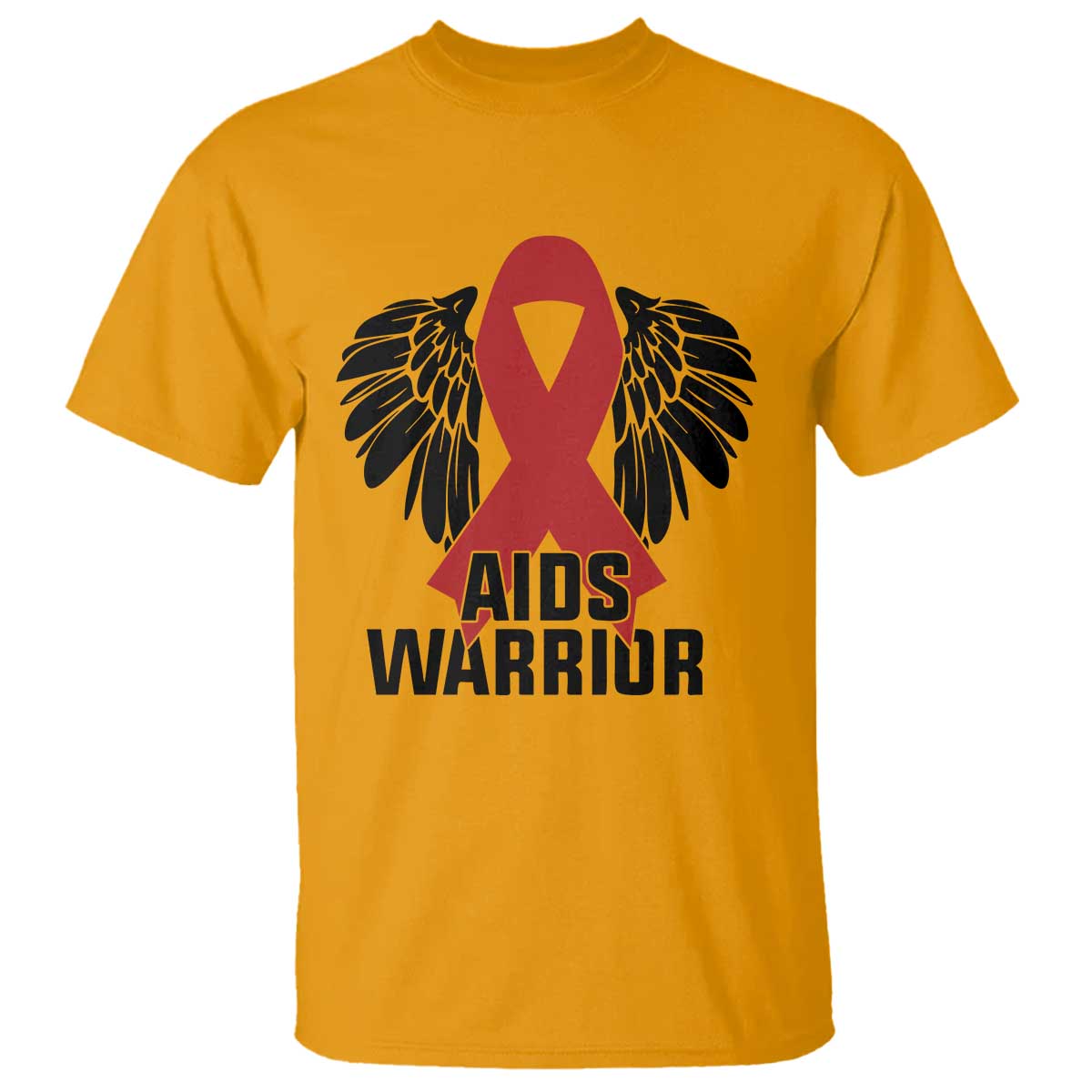 Aids Warrior T Shirt Red Ribbon HIV Support Gift
