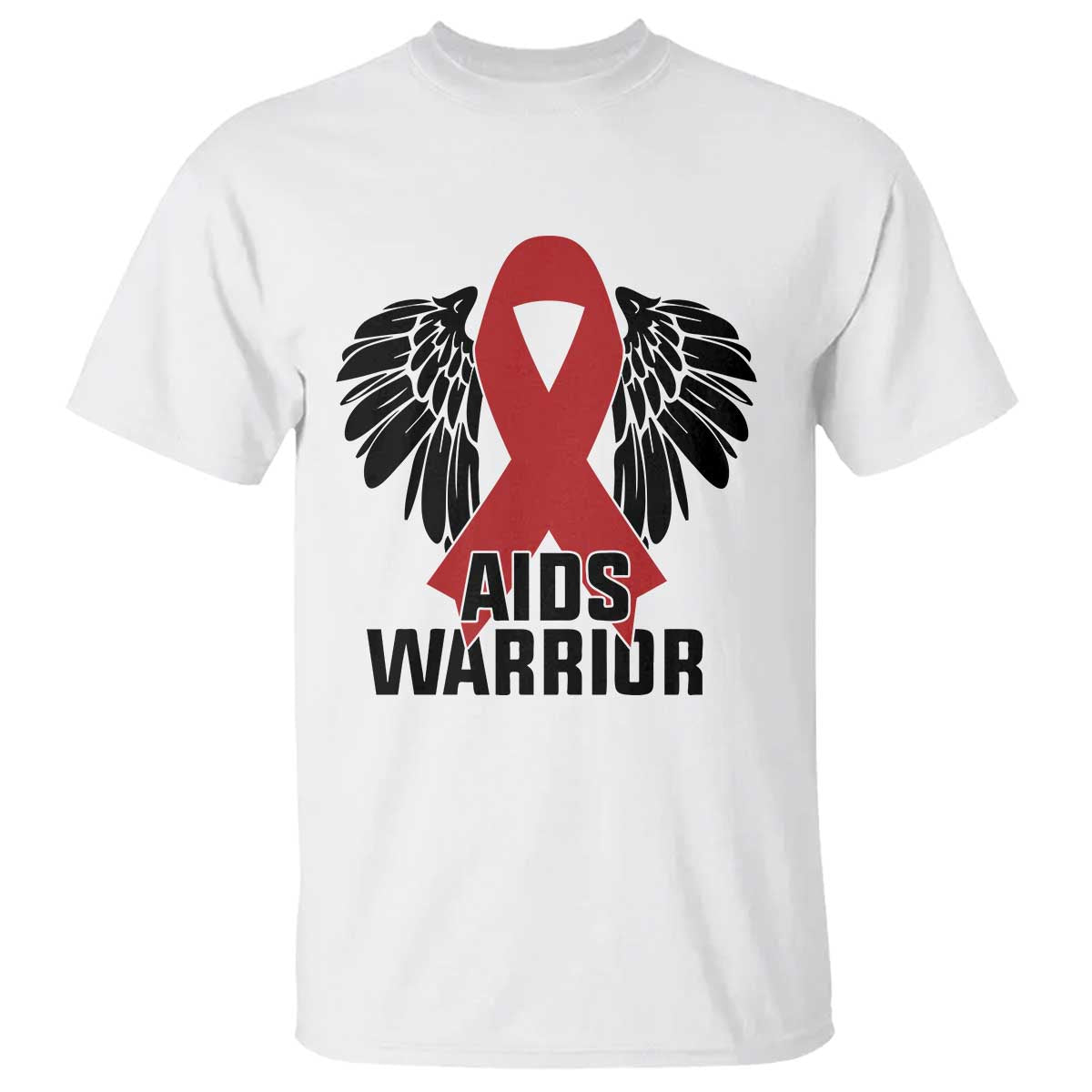 Aids Warrior T Shirt Red Ribbon HIV Support Gift