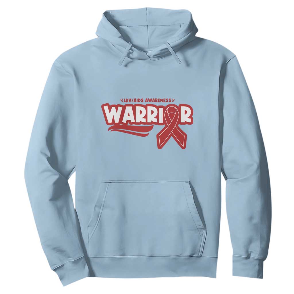 HIV Support Warrior Hoodie Red Ribbon Empower Gift