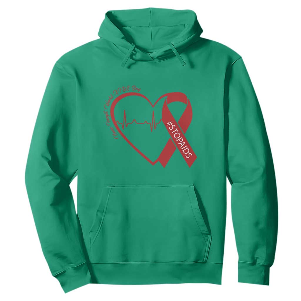 Never Forget World AIDS Day Hoodie Red Ribbon HIV Support Gift