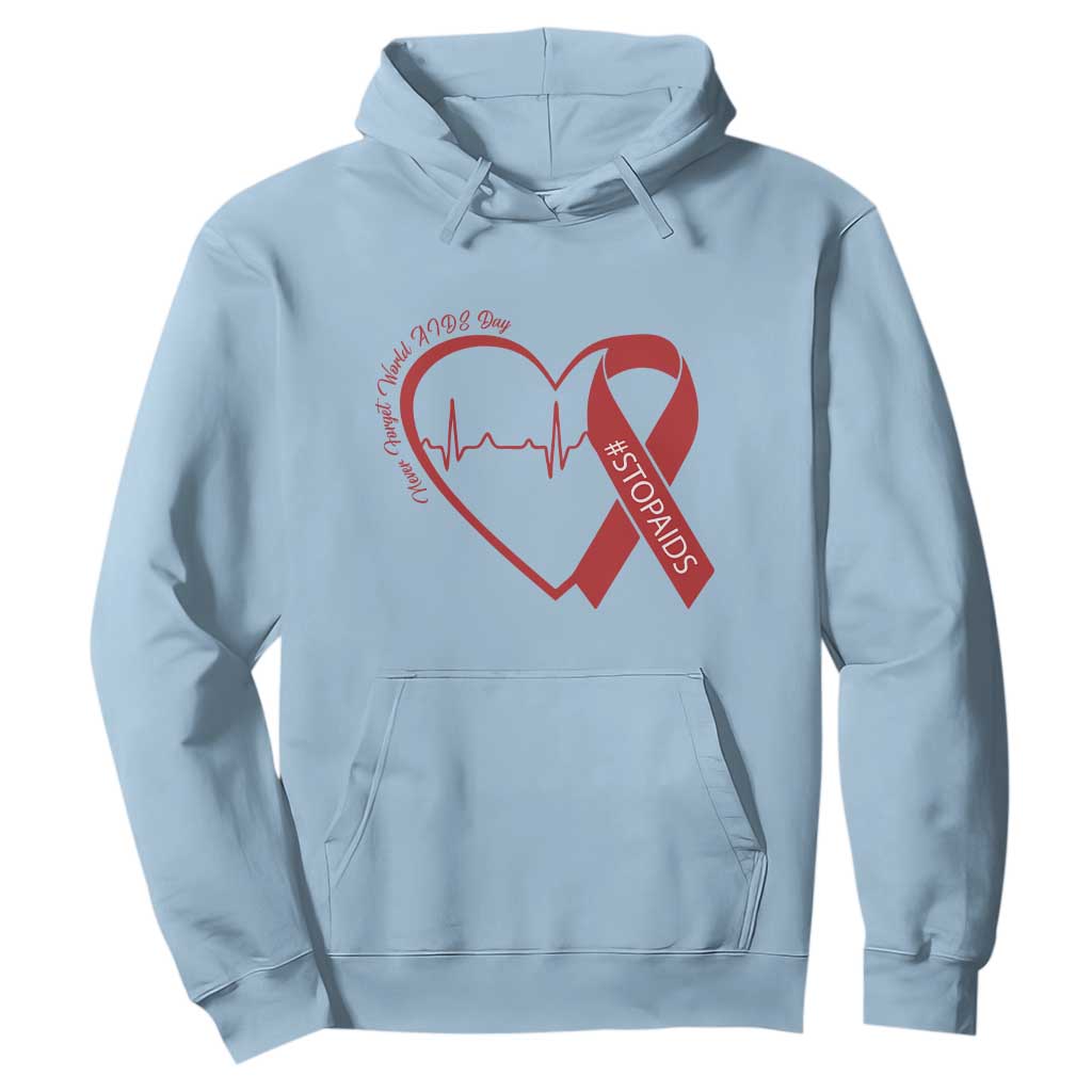 Never Forget World AIDS Day Hoodie Red Ribbon HIV Support Gift