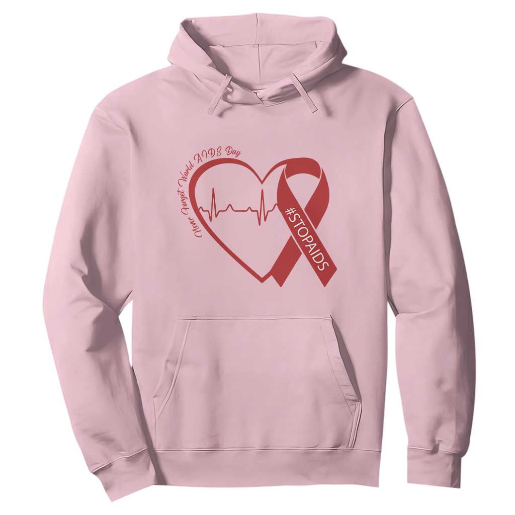 Never Forget World AIDS Day Hoodie Red Ribbon HIV Support Gift