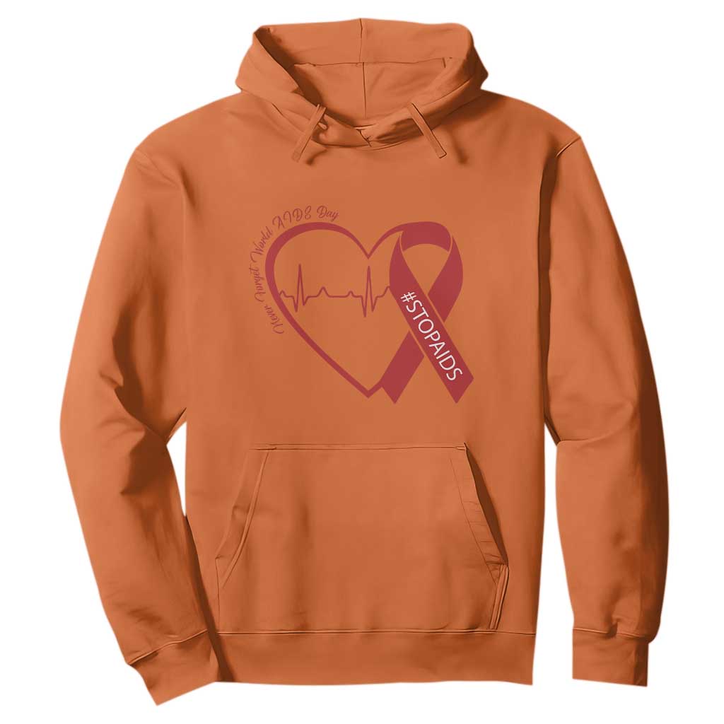 Never Forget World AIDS Day Hoodie Red Ribbon HIV Support Gift