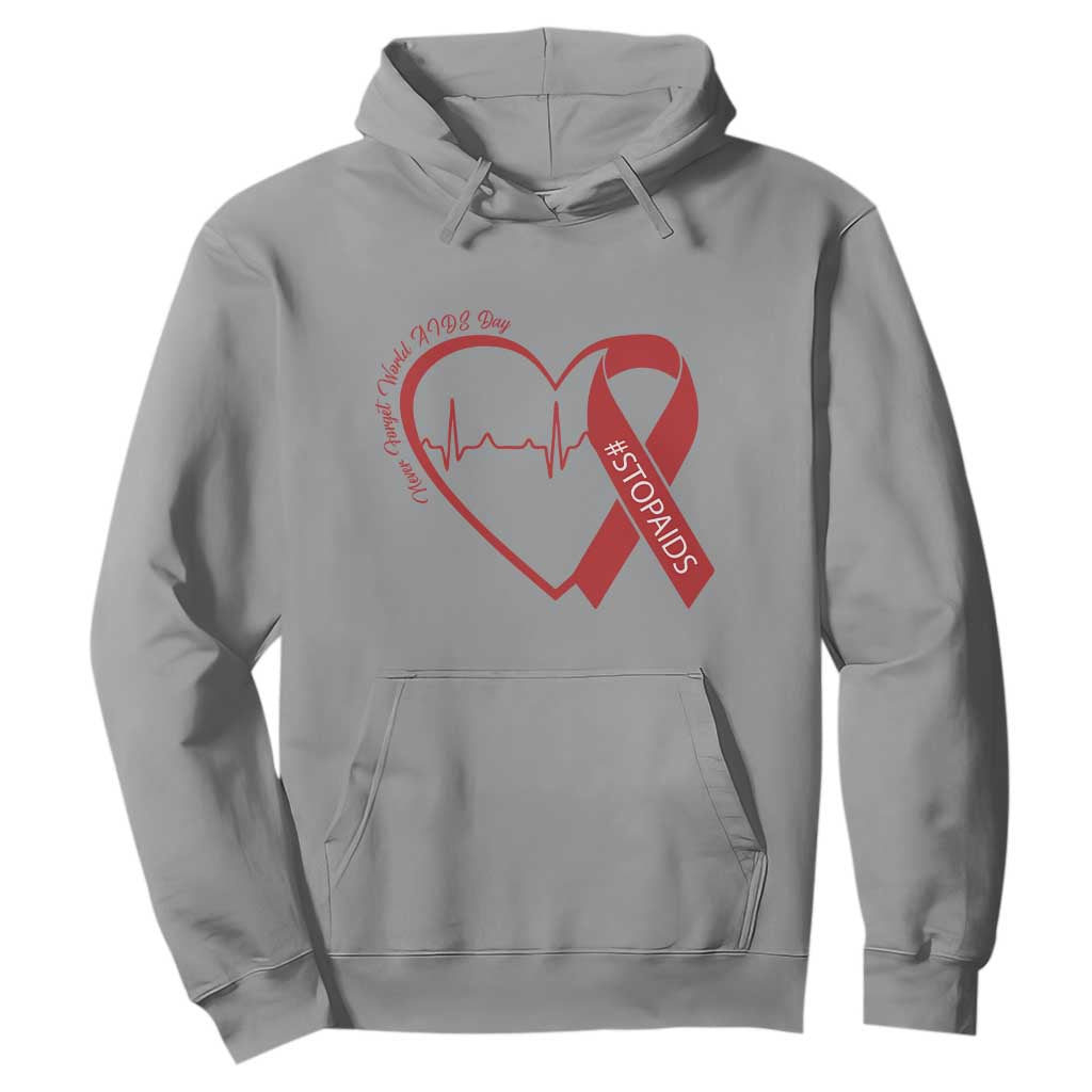 Never Forget World AIDS Day Hoodie Red Ribbon HIV Support Gift