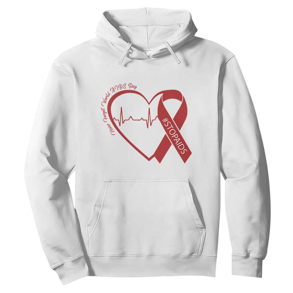 Never Forget World AIDS Day Hoodie Red Ribbon HIV Support Gift