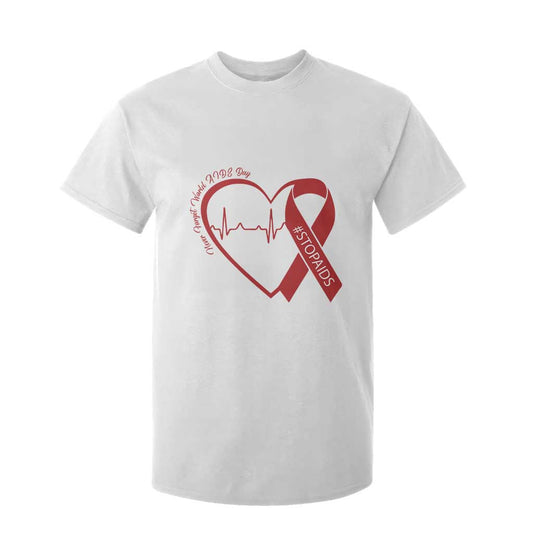 Never Forget World AIDS Day T Shirt For Kid Red Ribbon HIV Support Gift