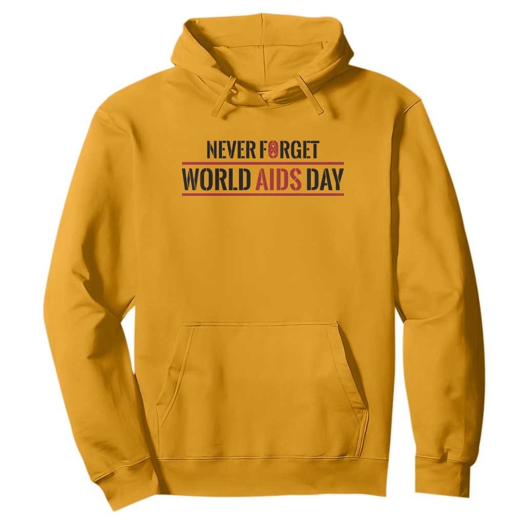 World AIDS Day Never Forget Hoodie Red Ribbon Support Gift