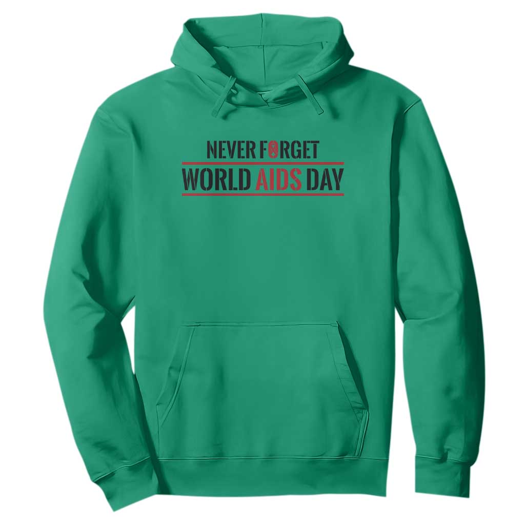 World AIDS Day Never Forget Hoodie Red Ribbon Support Gift