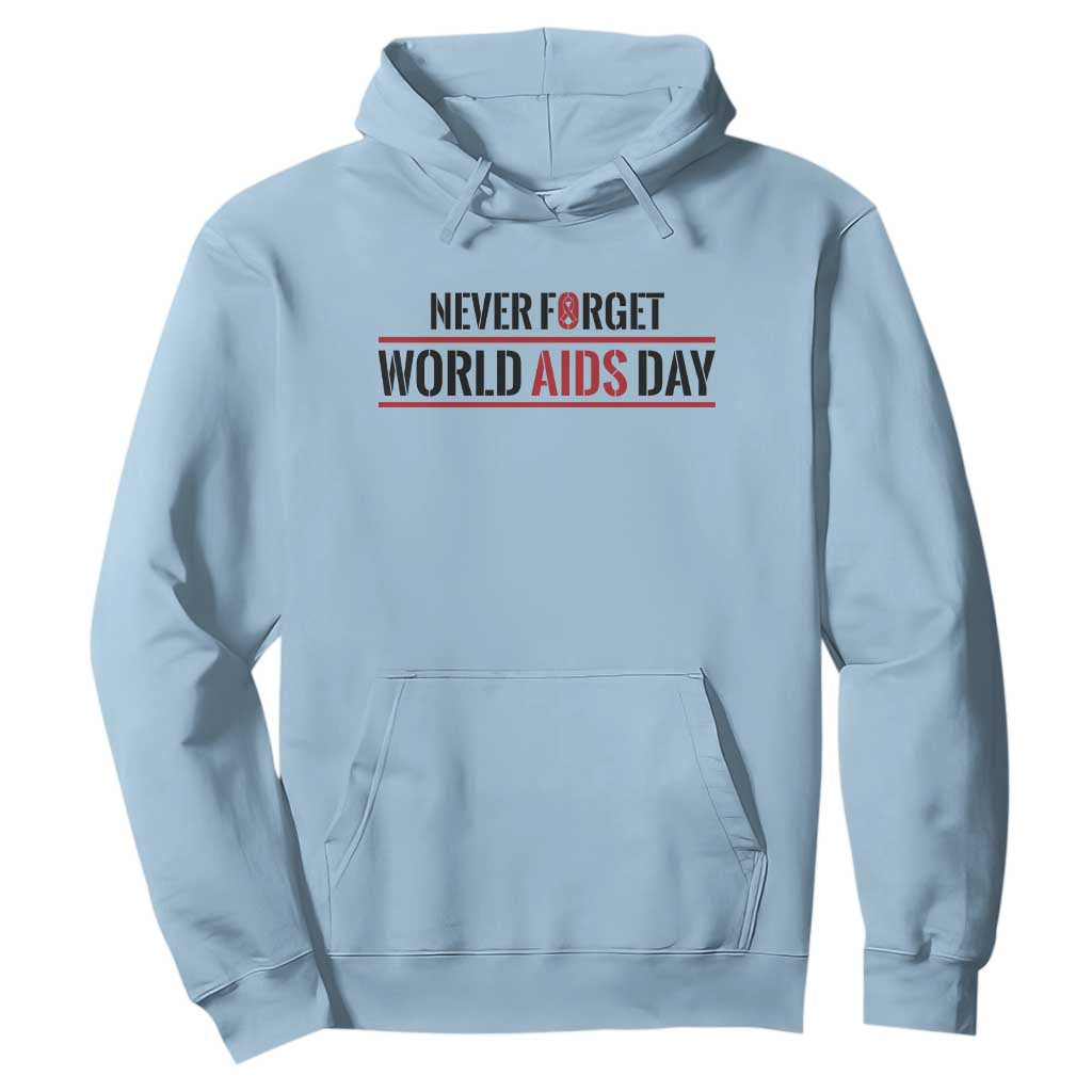World AIDS Day Never Forget Hoodie Red Ribbon Support Gift