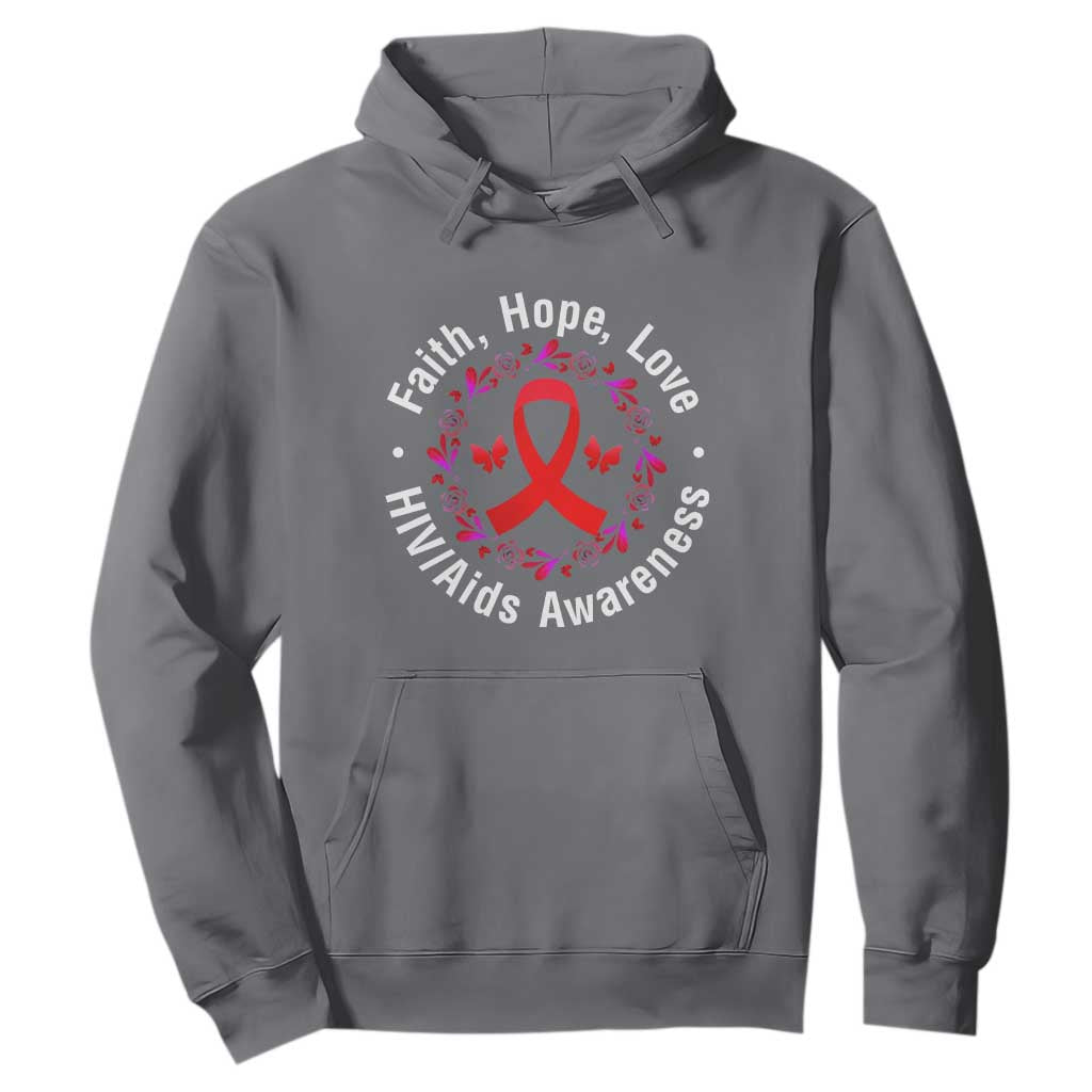 HIV Support Empowerment Gift Hoodie Faith Hope Love