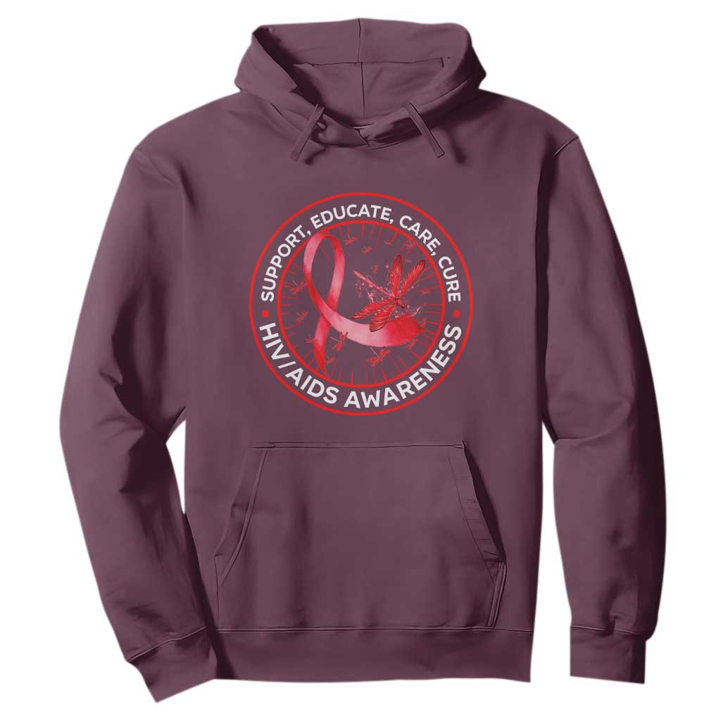 Support Educate Care Cure Hoodie HIV Month Empowerment Gift
