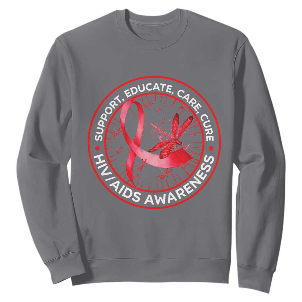 Support Educate Care Cure Sweatshirt HIV Month Empowerment Gift