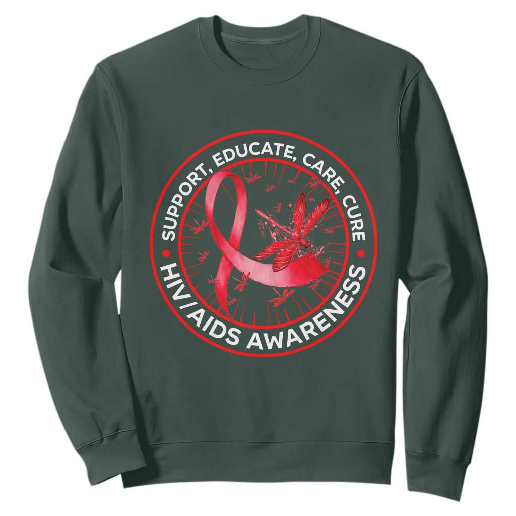 Support Educate Care Cure Sweatshirt HIV Month Empowerment Gift