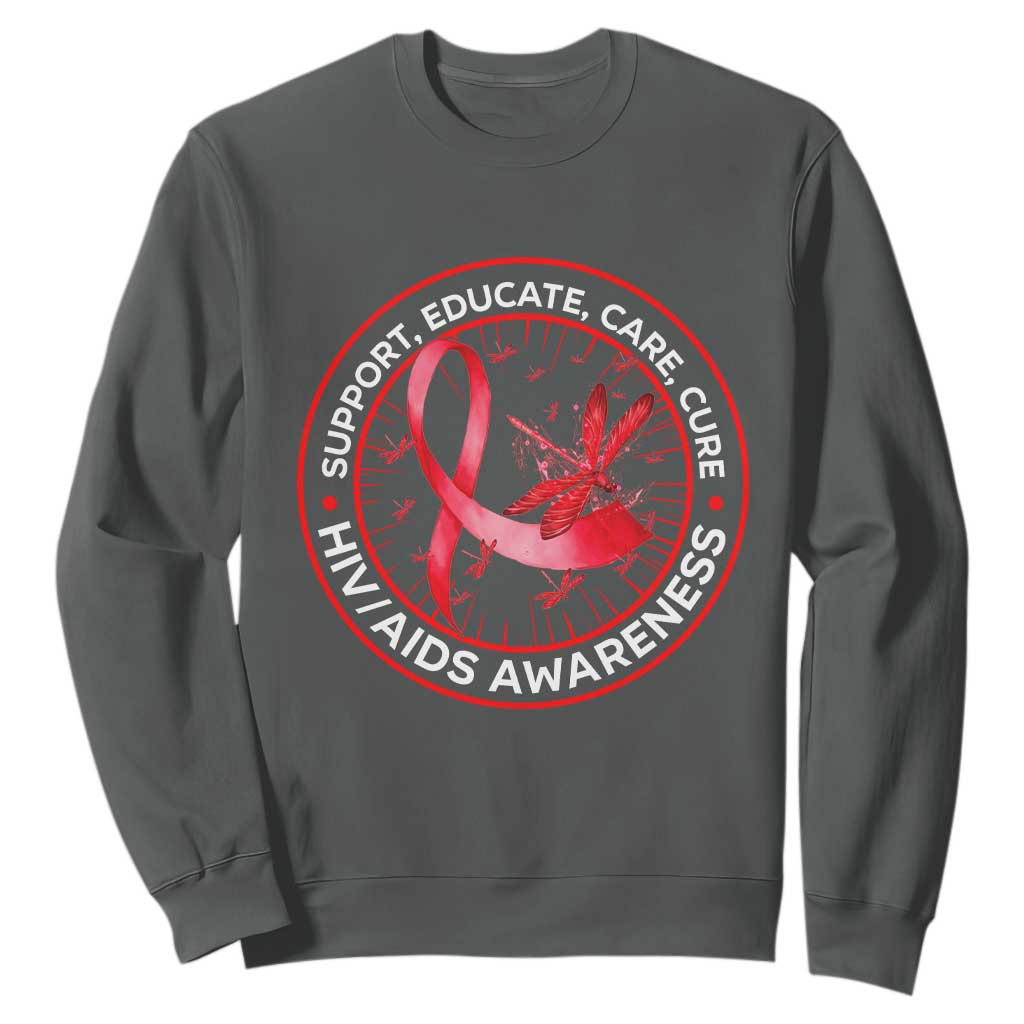 Support Educate Care Cure Sweatshirt HIV Month Empowerment Gift