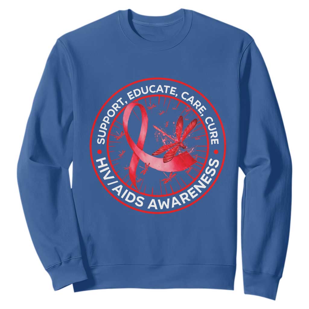 Support Educate Care Cure Sweatshirt HIV Month Empowerment Gift