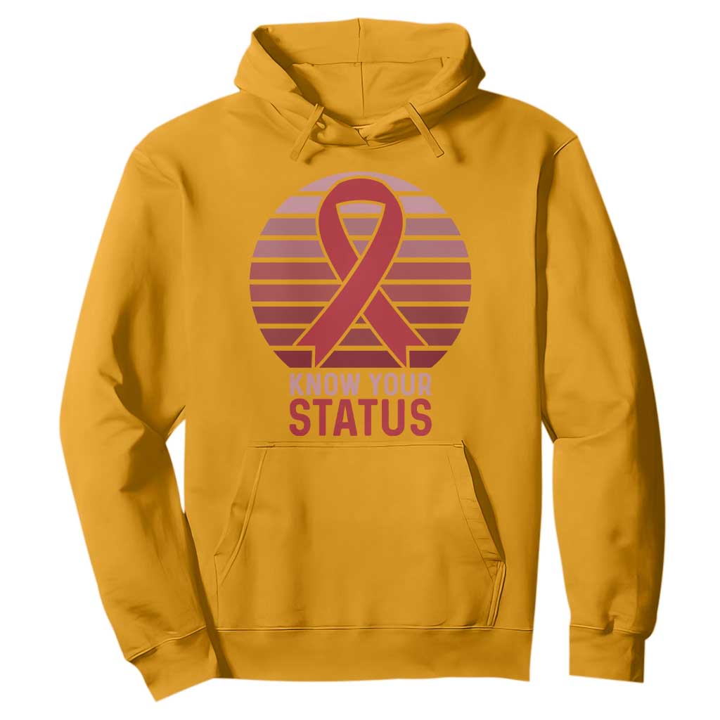 Know Your Status HIV Support Hoodie World Aids Day Gift