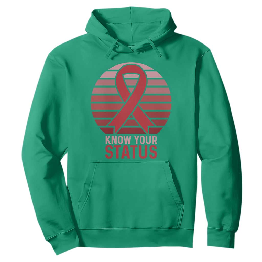 Know Your Status HIV Support Hoodie World Aids Day Gift