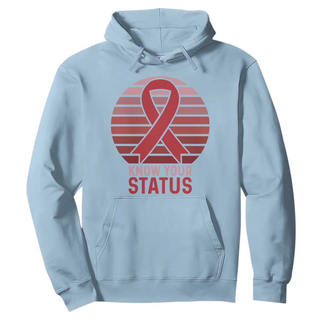 Know Your Status HIV Support Hoodie World Aids Day Gift