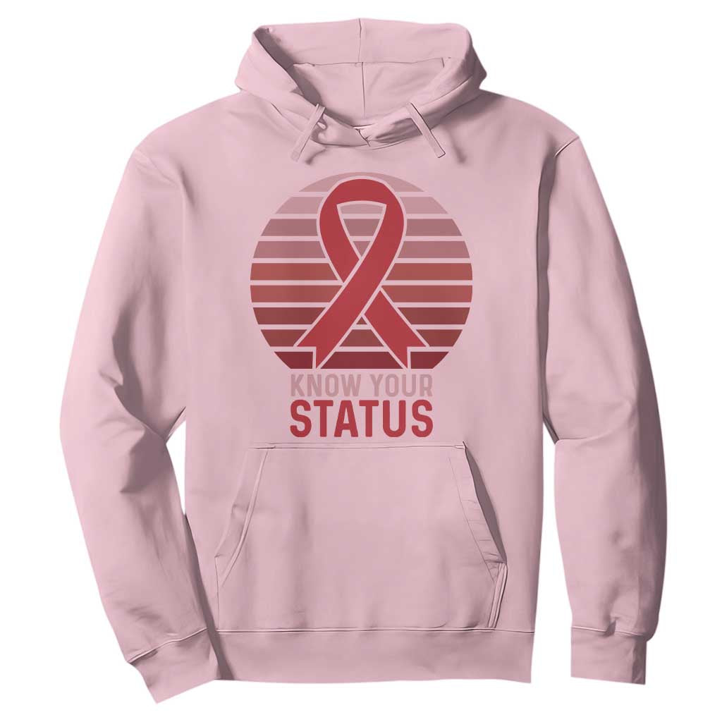 Know Your Status HIV Support Hoodie World Aids Day Gift