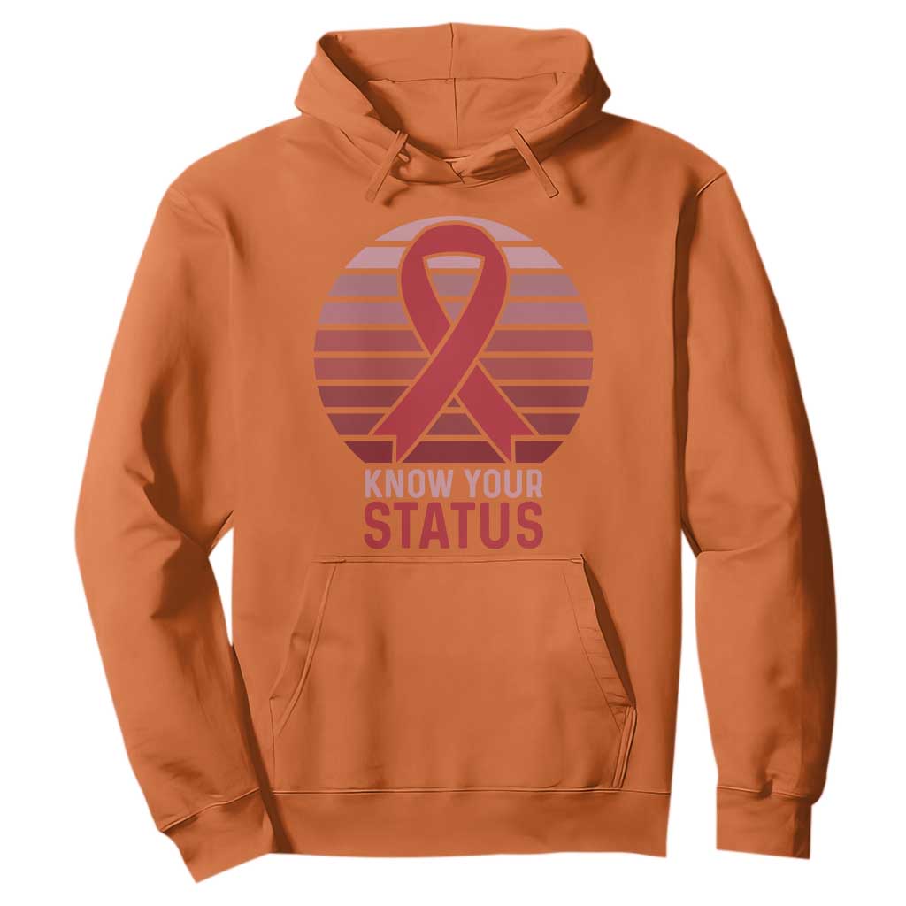 Know Your Status HIV Support Hoodie World Aids Day Gift