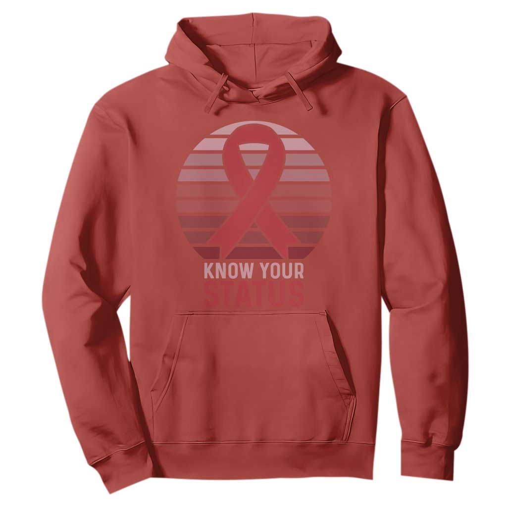 Know Your Status HIV Support Hoodie World Aids Day Gift