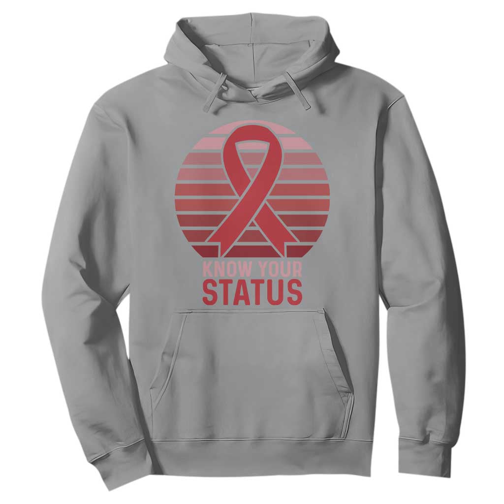 Know Your Status HIV Support Hoodie World Aids Day Gift
