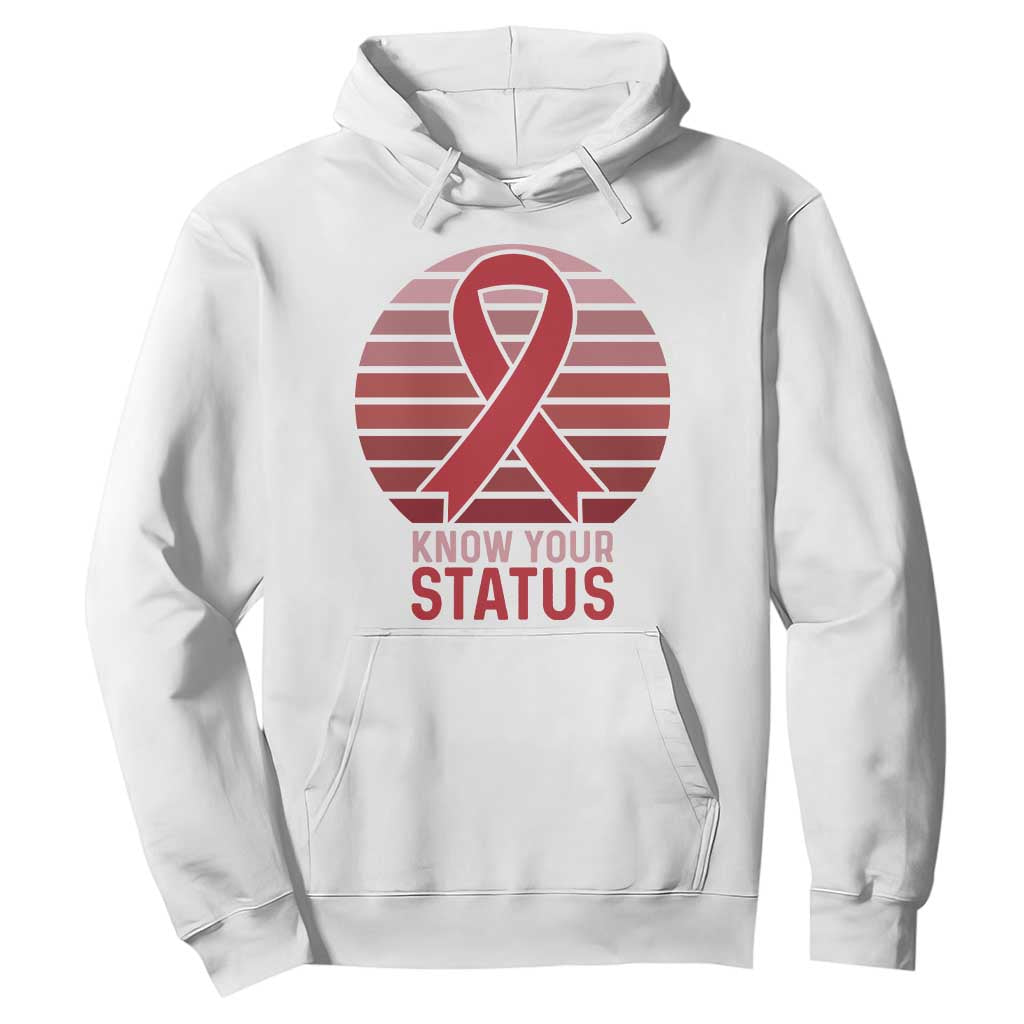 Know Your Status HIV Support Hoodie World Aids Day Gift