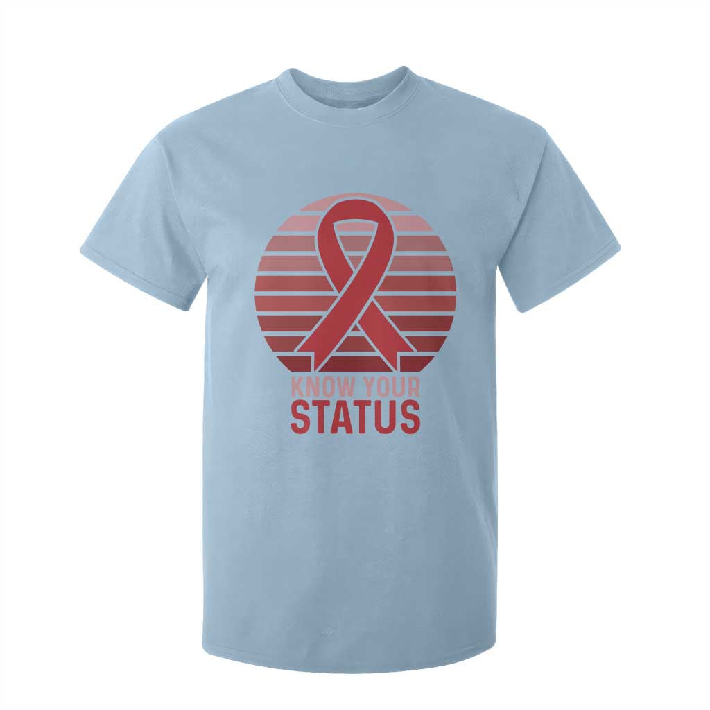 Know Your Status HIV Support T Shirt For Kid World Aids Day Gift