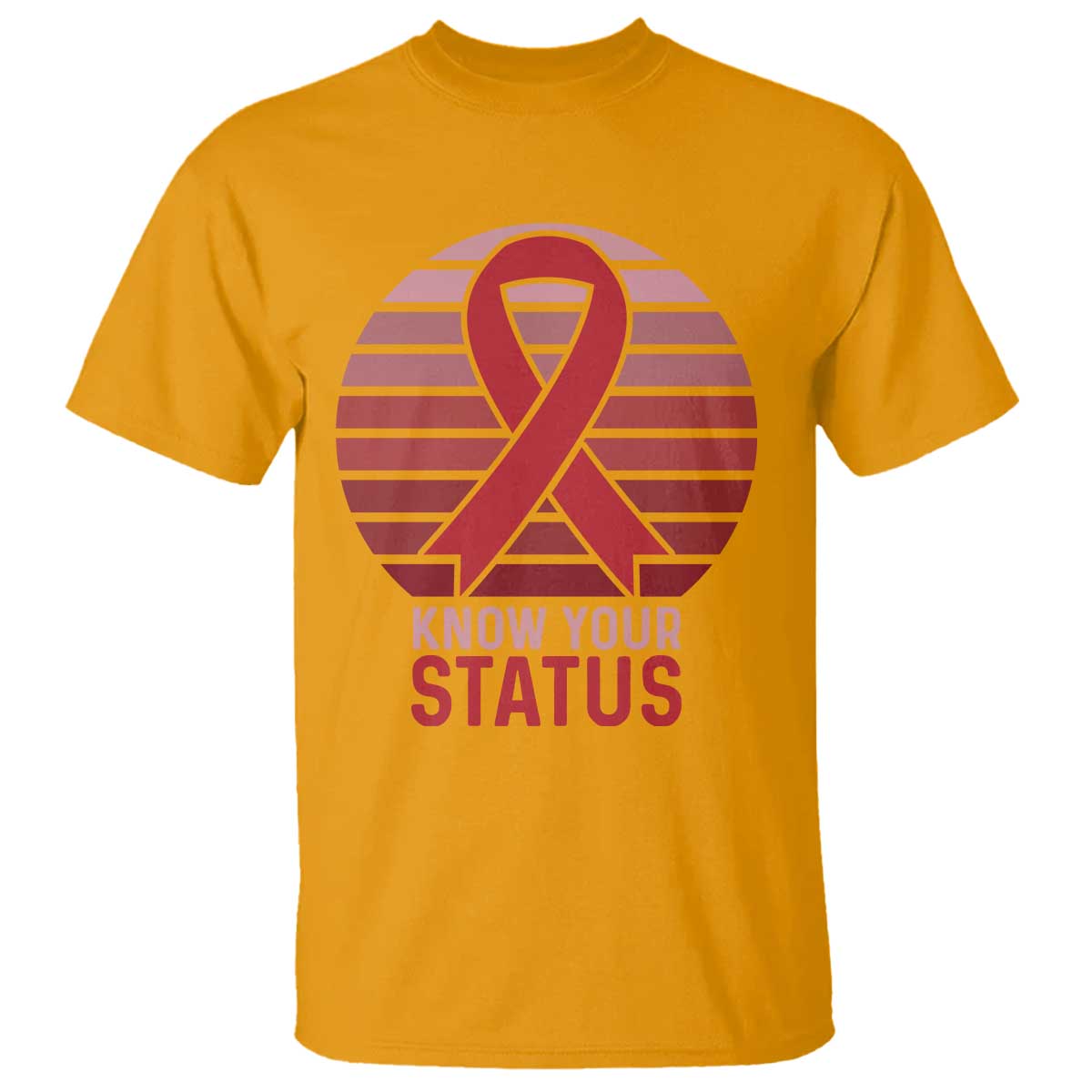 Know Your Status HIV Support T Shirt World Aids Day Gift