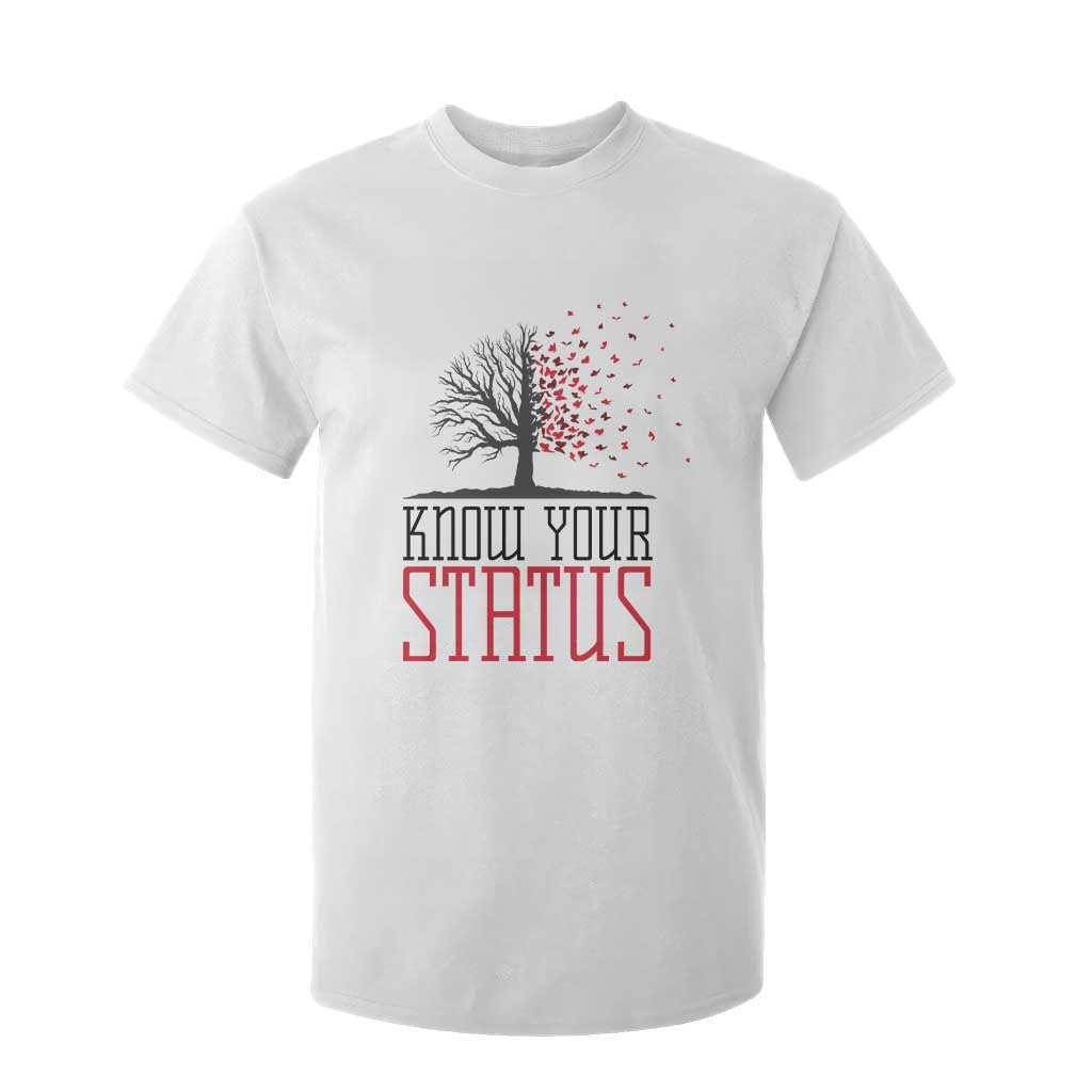 HIV Support Month T Shirt For Kid Know Your Status Prevention Fighter Gift